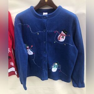 2 Sweaters  Kim Rogers Premier International Christmas Sweater Size Large